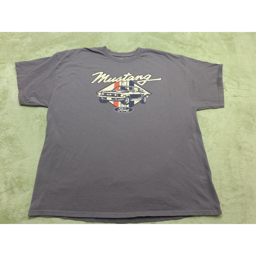 Authentic Officially Licensed Ford Mustang Tshirt Tee 2XL Logo Shirt Gray Car
